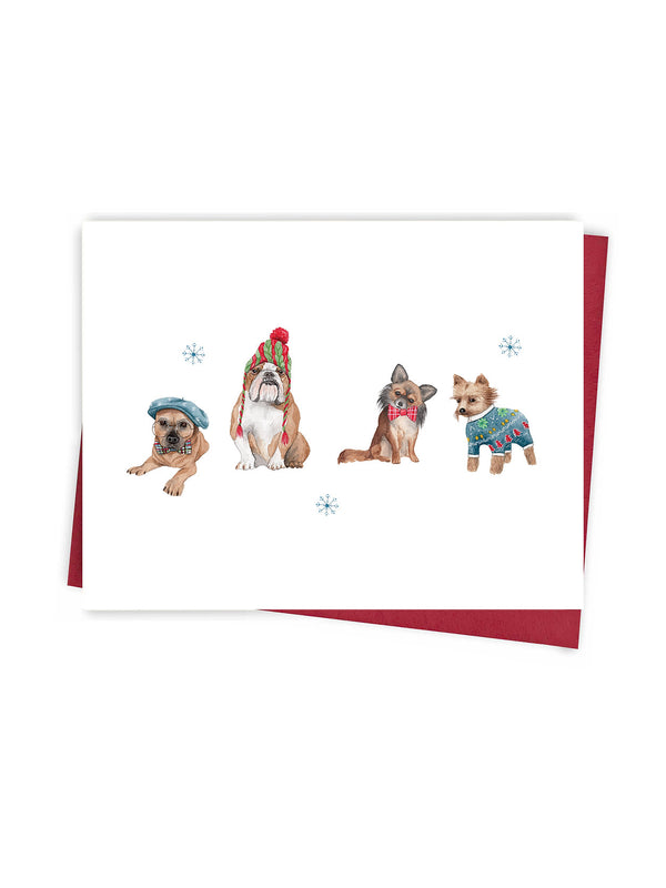 Carte de voeux Les chiens