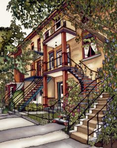 Aimants décoratifs de sites emblématiques de Montréal