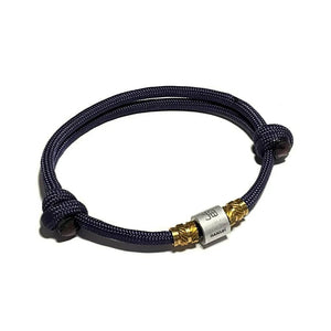 Bracelet en corde bleu et écrous - arloca