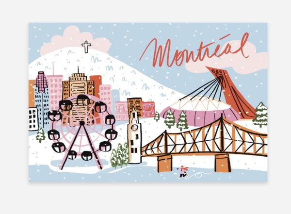 Carte postale Montréal en hiver