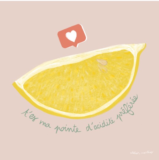 Carte de souhaits T'es ma pointe d'acidité préférée - arloca