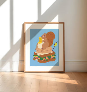 Affiche Écureuil 8"x10" - arloca