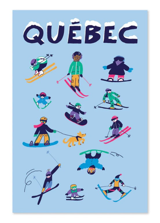 Carte postale Pente de Ski