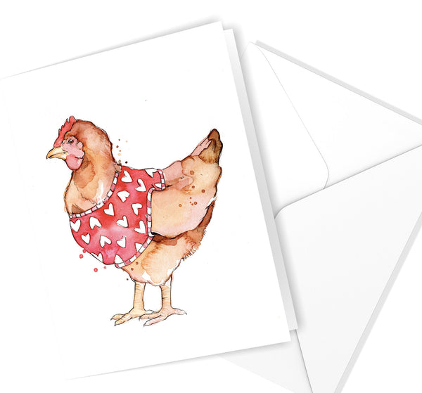 Carte de souhaits Poule à pull