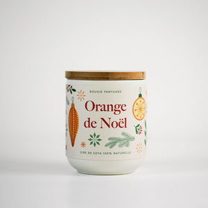 Bougie orange de Noël - arloca