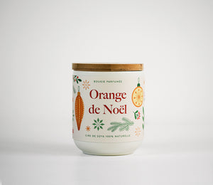 Bougie orange de Noël - arloca