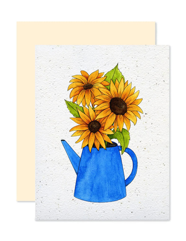 Carte de souhaits plantable Tournesols