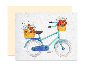 Carte de souhaits plantable Bicyclette - arloca