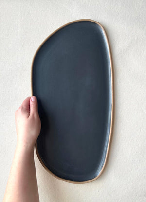 Plateau en céramique bleu - arloca