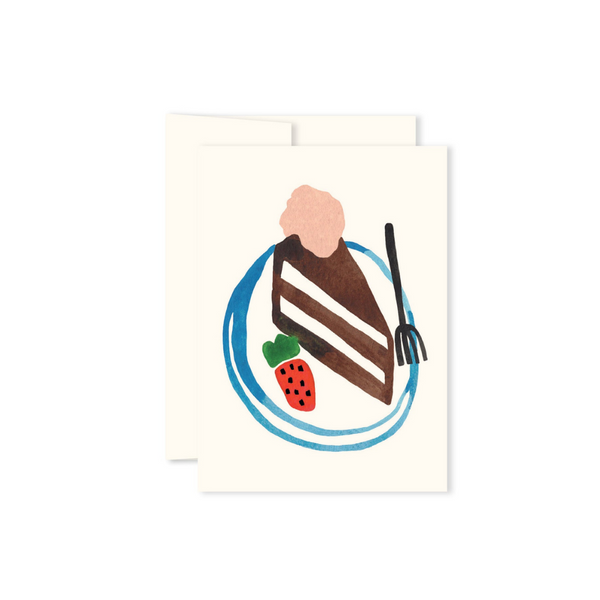 Mini carte de voeux Le gâteau