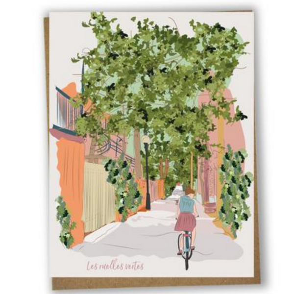 Carte de souhaits Les ruelles vertes de Montréal