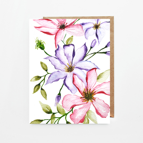 Carte de souhaits Douceurs florales Les iris