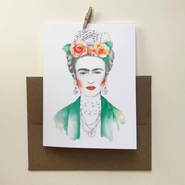 Carte de souhaits Portrait Frida Kalho