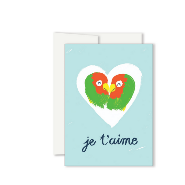 Mini carte de souhaits Lovebirds