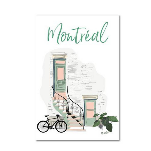Carte postale Montréal escalier