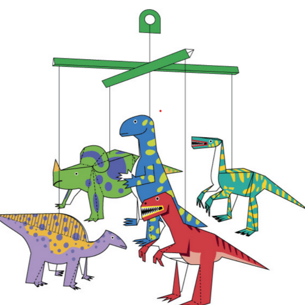 Bricolage-mobile en papier Les dinosaures
