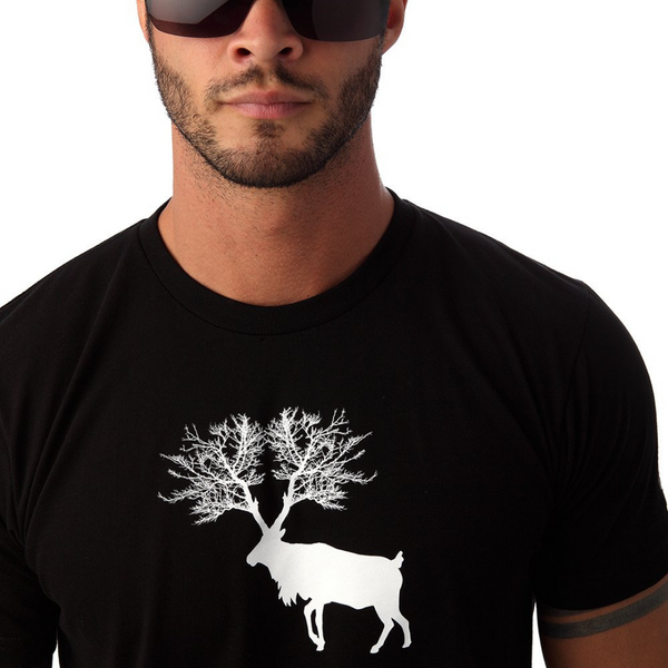 T-shirt Caribou noir